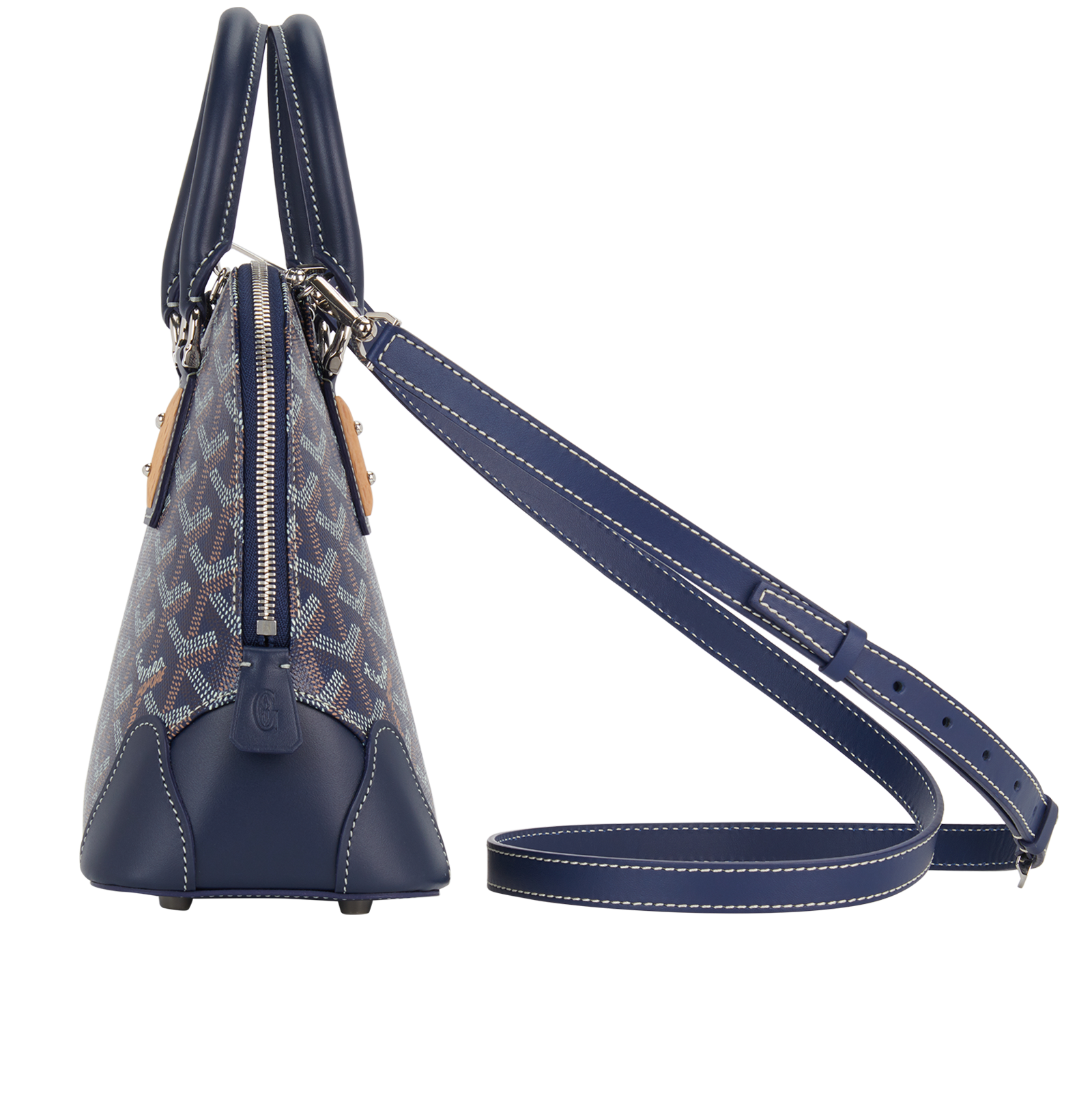 Mini Vendome, &pound;2,750, Handbags, Navy, Canvas, Bottom view